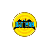 Batman Classic Bat Logo On Yellow Button